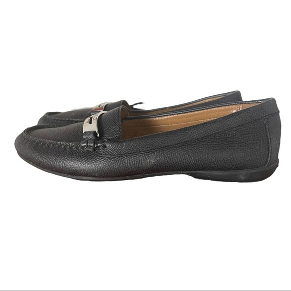 Coach Black Olympia Loafers with Silver Detail - Picture 3 of 15